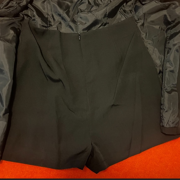 Black two button built-in shorts blazer dress NWT - Picture 7 of 13